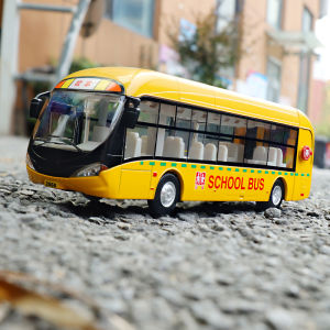 โมเดลรถเมล์อัลลอยสําหรับผู้ใหญ่และเด็ก โมเดล MS5008 ผลิตภัณฑ์สําเร็จสําหรับรถเมล์โรงเรียนสีเหลืองพร้อมหลังคาเปิดด้านบน