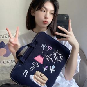 Laptop bag ins Korean style embroidery laptop sleeve bag 13.3 15.6 14.1 15.4 inch laptop sleeve laptop handbag