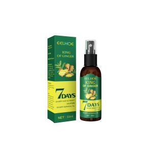 Eelhoe Ginger Spray Hair Growth Nutrient Solution Tough Hair Anti Dropping Massage Scalp Damage Repair Essence Hair Growth Spray 7 Day Ginger Serum Scalp Damaged Treatement Prevent Hair Loss Effective Fast Growth Massage Liquid