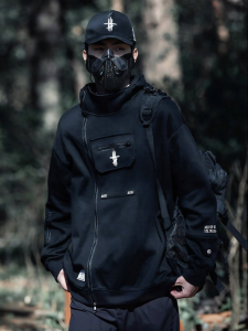 AOGZ | Aogz Mens Hoodie Casual Outdoor Loose Fit Sweatshirt With Large Chest Pocket Couples Jacket Antimicrobial Antiwrinkle Wear Resistant