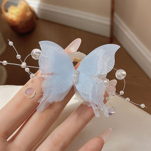 Tulle Butterfly Hair Clip For Women Girls Colorful Hairpin Side Clip Sweet Cute Butterfly Barrette Hair Accessories〔CC55〕