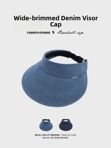 BILLI ZILLY | Womens Summer New Style Large Brim Foldable Empty Top Hat Face Slimming Sun Hat Outdoor Travel Sun Cap Casual Style Geometric Color Block