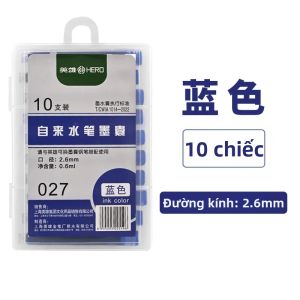 HERO | Hộp Mực Có Thể Thay Thế Lỗ Khoan 26mm Cho Bút Máy Hero Viết Mượt Mà Không Lem Mực Cho Học Sinh Viết Không Chứa Carbon