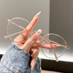 Retro anti blue light radiation gray glasses for men and women Korean version trendy photochromic glasses