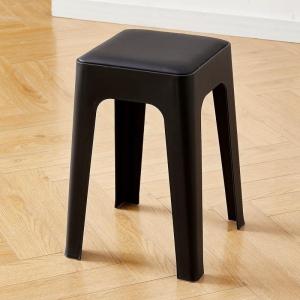 Modern Minimalist Plastic Stool Soft Cushioned Stackable Multicolor