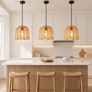 Handmade Natural Hemp Rope Chandelier Lamp Household Wicker Woven Light for Homestay Cafe Bar Hotel Teahouse Indoor Decor Light