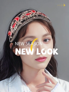 Lace Wide-brimmed Head Band Korean Retro Ethnic Embroidered Fashion Hairband for Girls Super Tough