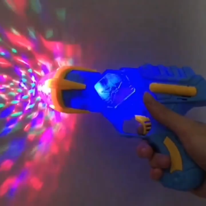 kids electric luminous toys gun colorful projection flashing music gun for boys vibration rotating sound light