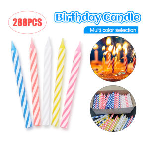 288pcs Birthday Candle Assorted Color Spiral Birthday Candle Birthday Candle for Cake and Birthday Party