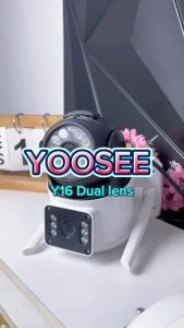 Kamera CCTV YooSee Lensa Ganda IP66 Warna Full HD Layar Ganda Kamera IP 8MP Aplikasi Wifi Pintar Kamera CCTV Nirkabel Rumah Tangga Tampilan simultan Audio dua arah Deteksi gerakan Penglihatan malam berwarna Tahan air Kamera CCTV nirkabel