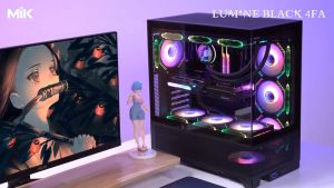 Vỏ Case MIK LUMINE BLACK/ WHITE 4FA ( Sẵn 4 Fan ARGB) - Hàng Chính Hãng