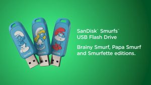SanDisk Smurfs USB 3.2 Gen 1 Flash Drive 64GB/ 128GB/ 256GB