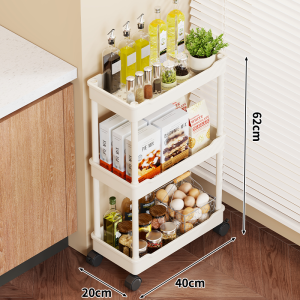 evesigar | Multifunctional Narrow Mobile Storage Rack Large Capacity