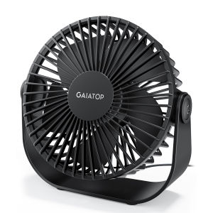 USB desktop fan 3-speed strong airflow 5.5 inch (approximately 14.9 cm) silent small portable desk fan 90 ° rotating personal cooling fan suitable for bedroom home office travel