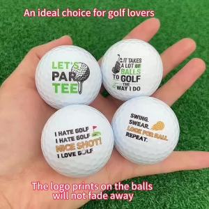 4 Count Christmas Golf Gifts for Men or Women Unique Personalized Colored Practice Golf Balls Cool Accessories for Golfers Go