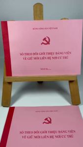 Sổ theo dõi giới thiệu Đảng viên về giữ mối liên hệ nơi cư trú - A4 - 60 Trang