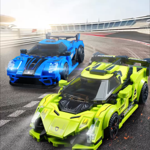 QMAN - 91005 Bộ xếp hình xe ô tô màu xanh lá