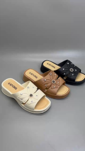 Divine Shoes [Size 37-40] 7003-5 Sandal Wanita Wedges Sol Tebal Sandal Slip On Karet Lentur