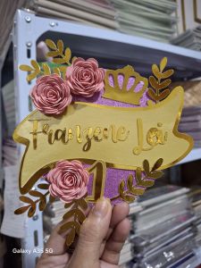 Custom Cake toppers decors set with flowers and butterflies