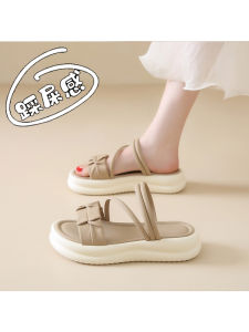Trendy Womens Summer Slippers Soft Bottom Thick Heel Two-Way Wear-Resistant Slip-On Sandals Casual Style EVA Upgraded Version