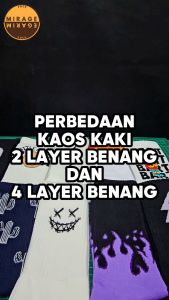 Kaos Kaki Motif Pattern Tribal (4LAYER BENANG) No. T3