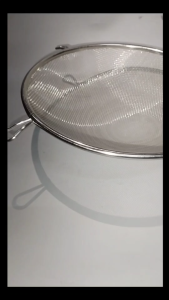 555 STAINLESS STEEL STRAINER With PLASTIC HANDLE & HOOK FOOD STRAINER/SAAAN/COLANDER