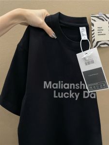 เสื้อยืดแขนสั้นผู้ชายผ้าฝ้ายแท้คุณภาพสูงสไตล์อเมริกัน ทรงหลวม ใส่สบาย ดีไซน์ฤดูร้อน ทรงหลวม แขนสั้น ใส่ได้ทุกโอกาส