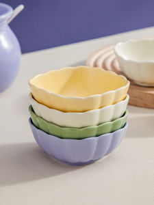 Elegant Small Sauce Dish Pure Color Ceramic Soup Bowl Home Use Soy Sauce Condiment Plate Chinese Style Quadrilateral Shape Macaron Color
