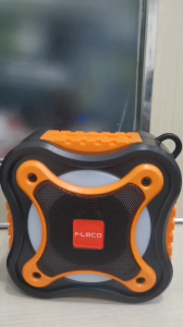 Speaker Portable Super Bass LED LIght PLay Fleco F-419 Bluetooth  Wireless 5watt BT FM AUX Radio