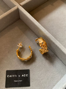 CAFFTI | Gold Weave Luxury Earrings