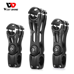 WEST BIKING Adjustable Bicycle Stem Aluminum Alloy MTB  Road Mountain Bike Stem Adjustable 80 Degree Bicycle Handlebar Stem 31.8*90/110/145MM