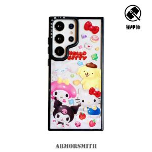 เคสโทรศัพท์มือถือรุ่น S25 Ultra ป้องกันการตกหล่นแบบน่ารักและน่าตื่นตาตื่นใจพร้อมการดูดซับแม่เหล็ก MagSafe สำหรับ Samsung S25 Edge