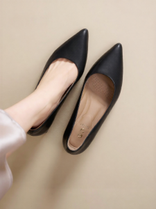 Josiny | Comfortable Black Pointed-Toe High Heel Shoes