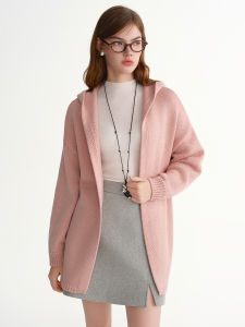 DUSHU | Lazy Style Hooded Wool Cardigan