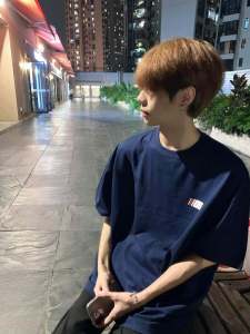 Chinese Fad American Heavy Weight Navy Blue Short-Sleeved T-shirt Mens Summer round Neck Oversize Trendy Cotton Loose Top