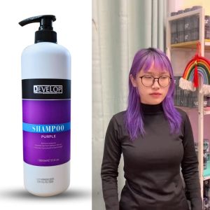 Dầu Gội Tím Develop  KHỬ ÁNH VÀNG giữ màu cho tóc nhuộm tóc tẩy bền màu  1000ml