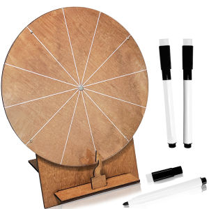 งานแต่งงาน Challenge Spinning Wheel ไม้รางวัล Tabletop Spinner Erasable Raffle Spinning Wheel สําหรับงานแต่งงาน School Home Party