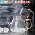 Thickened Glass Tea Set Flower Tea Pot Stainless Steel Filter Red Tea Herbal Gongfu Tea Cup Durable Heat Resistant Tea Utensils. 