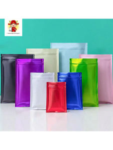 100pcs Matte colorful ziplok Bags Resealable Pouch for Food Storage Candy Cookie Cosmetic Jewelry Valentines Day Gift Packaging