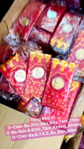 [FREESHIP] SỈ 10 Bao lì xì Rắn vàng 24k Như Ý Cát Tường  cúng ngày vía thần tài - Mẫu 3