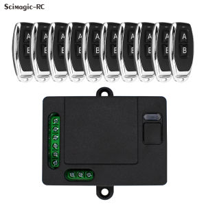Universal 2 Relay Door Opener Garage Gate Door Receiver With Limit Switch DC 9-72V 85-250V + 433MHz 2CH RF Transmitter