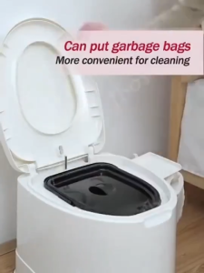 KUKI Portable Toilet For Adult With Inner Bucket Household Thickened High Quality Toilet Seat
