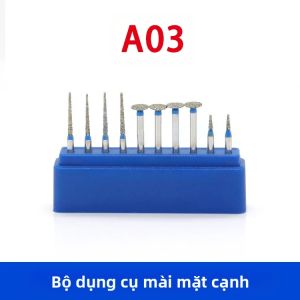 1 Hộp Nha Khoa Kim Cương FG Tốc Độ Cao Mũi Khoan Bộ 1.6 Mm Tay Để Đánh Bóng Răng Kim Loại Nha Sĩ Phụ Kiện 10 Chiếc
