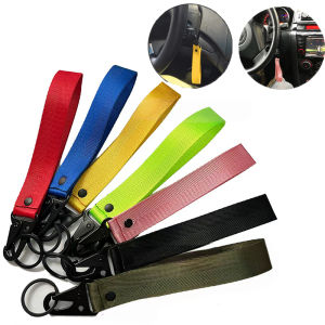 Car Wrist Cord Key Chain Motor Racing Webbing Wristlet Wrist Lanyard Keychain Paracord Cord Rope Camping Woven Hand Strap