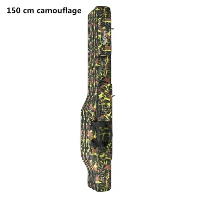 1.3m/1.5m 2-Layer Foldable Large Belly Sea Fishing Bag Double Shoulder Fishing Rod Bag Outdoor Storage Tool Kit for Fishing