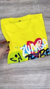 BAJU KAOS CROP TOP ZUMBA AEROBIC GYM FITNES SENAM WANITA DEKAOS SHOP ZUMBA TRIBE 2943