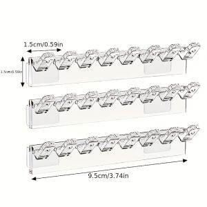 3 Pack Acrylic Jewelry Organizer Wall Mounted Clear Necklace Earring Ring Display Rack Holder 2 Stand