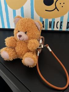 Cute Plush Bear Silicone Protective Case for Apple Wireless Bluetooth Earphones AirPods pro 2 AirPods 4 Compatible 1/2 Gen Anti-Fall