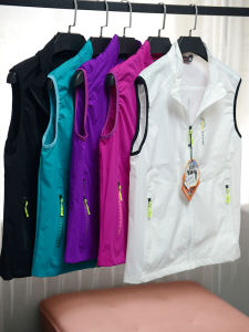 Factory Order Summer New Arrival Outdoor Womens Quick-Drying Vest Refreshing Stretch Plaid Multi-Pocket Athleisure Vest