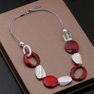 Red Exaggerated Fashion Personality Decoration Necklace Womens Sweater Chain Unique Autumn Winter Large Atmosphere New 2026